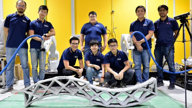 ربات ها در ساخت بتن چاپ سه بعدی همکاری می کنند